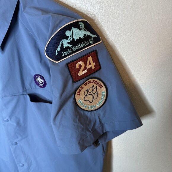 Bundle Of 2 Jack Wolfskin Asia Wanderwhim Shirts Snap Up Patch Men’s Large - Picture 4 of 16